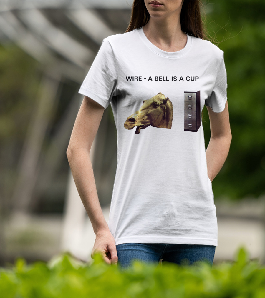 Wire A Bell Is A Cup Horse Head Sculpture Filing Cabinet T-Shirt