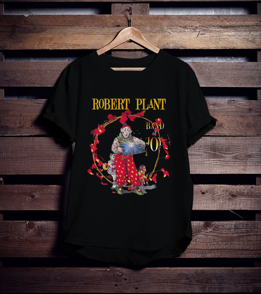 Robert Plant Band Of Joy Clown And Performers With Red Leaves T-Shirt