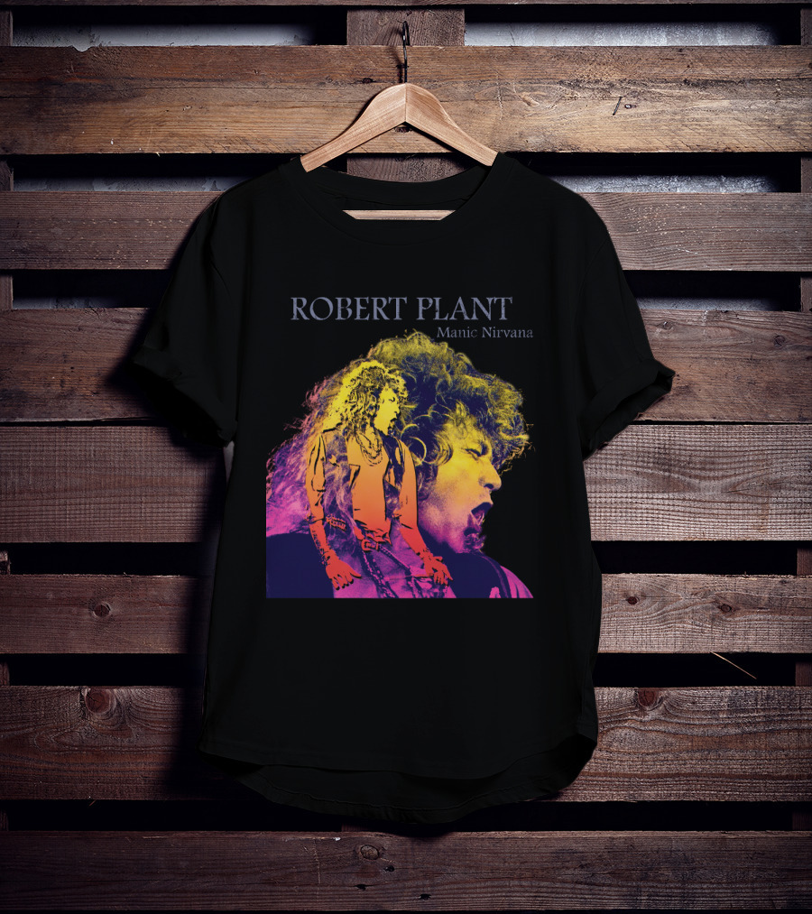 Robert Plant Manic Nirvana Retro Rock T-Shirt