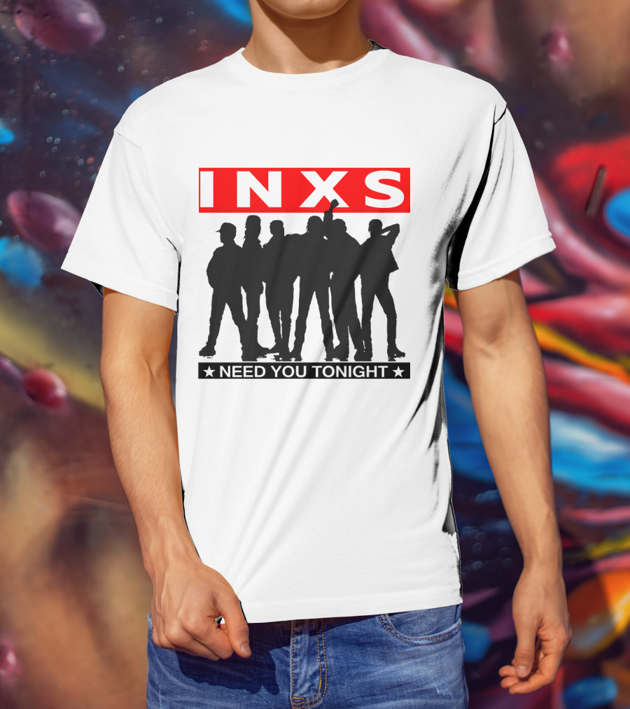 Inxs Need You Tonight Silhouette Band Members T-Shirt