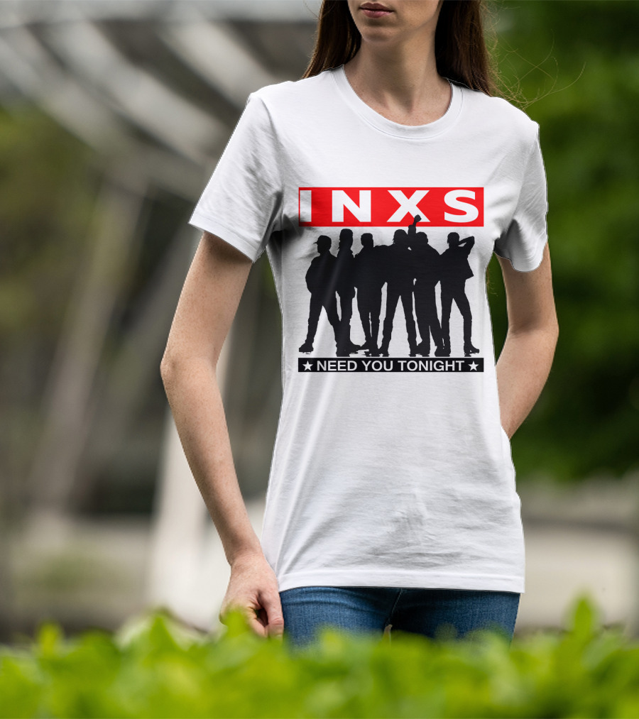 Inxs Need You Tonight Silhouette Band Members T-Shirt