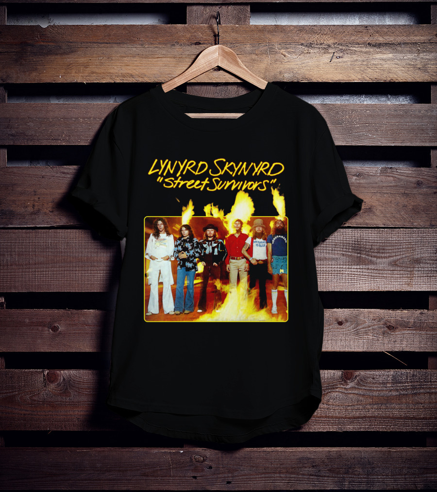 Lynyrd Skynyrd Street Survivors Album Cover Art Fiery T-Shirt