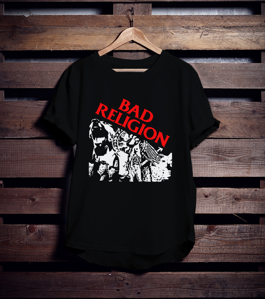 Bad Religion Collage Of Black And White Figures T-Shirt