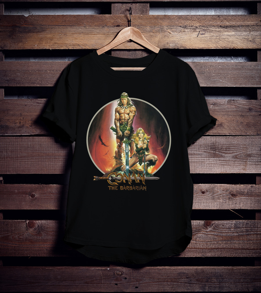 Conan The Barbarian Sword And Sorcery Fantasy Artwork T-Shirt