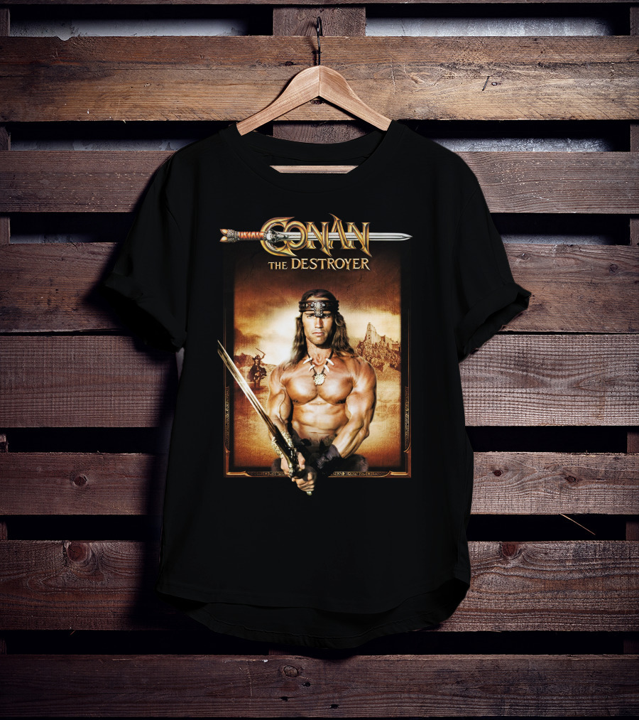 Conan The Destroyer Warrior Sword Barbarian Fantasy Adventure T-Shirt