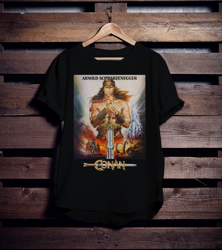 Arnold Schwarzenegger Conan The Barbarian Movie Poster T-Shirt