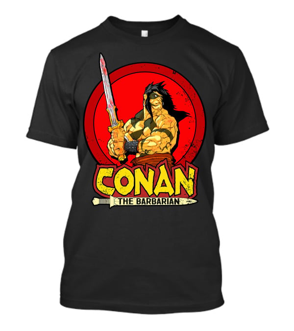 Conan The Barbarian Sword Warrior Red Circle T-Shirt