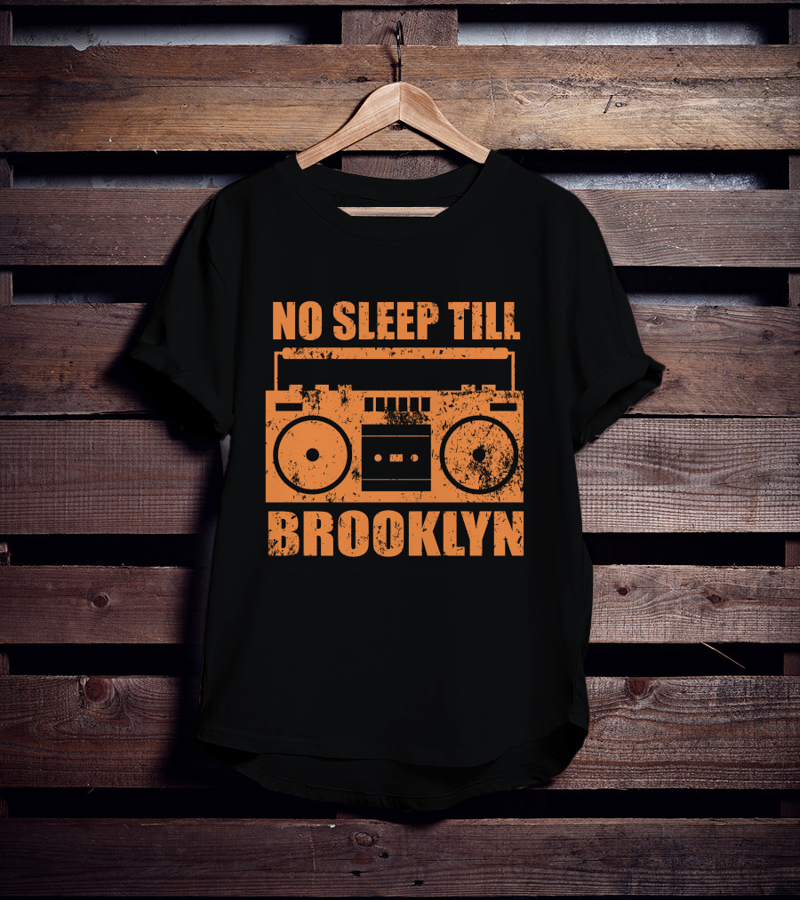 No Sleep Till Brooklyn Vintage Boombox T-Shirt