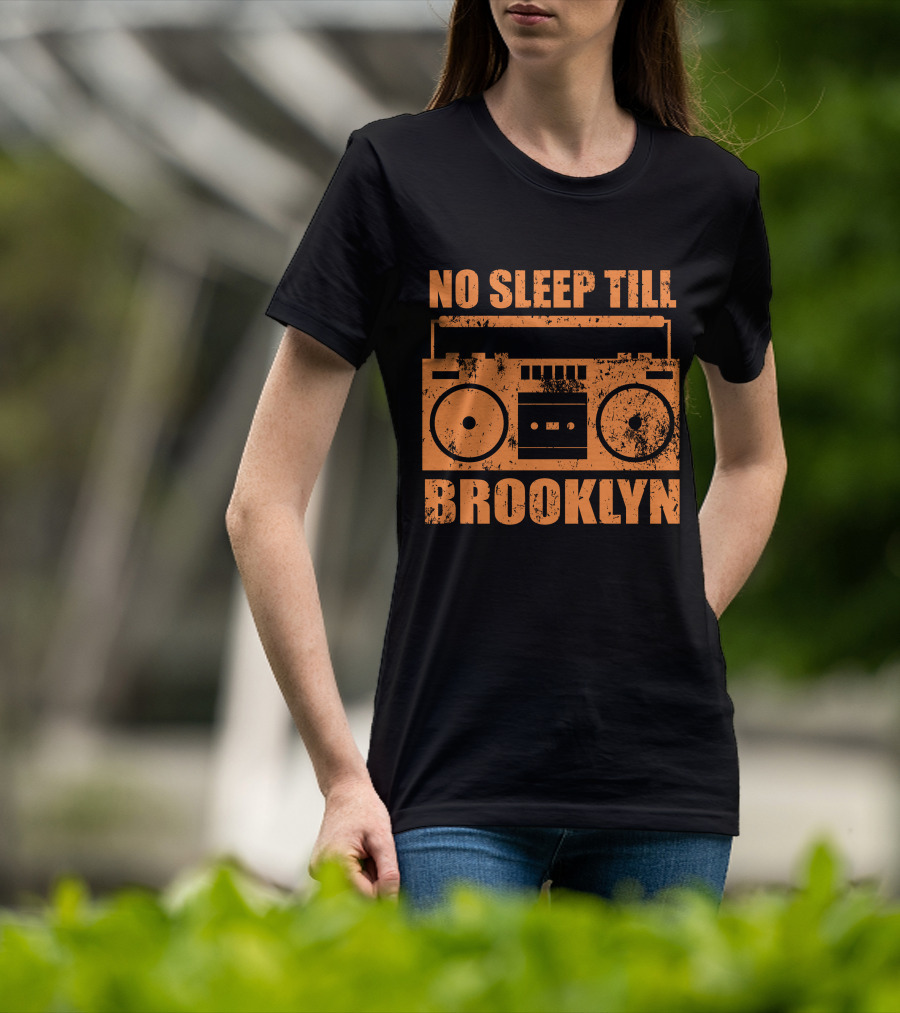 No Sleep Till Brooklyn Vintage Boombox T-Shirt