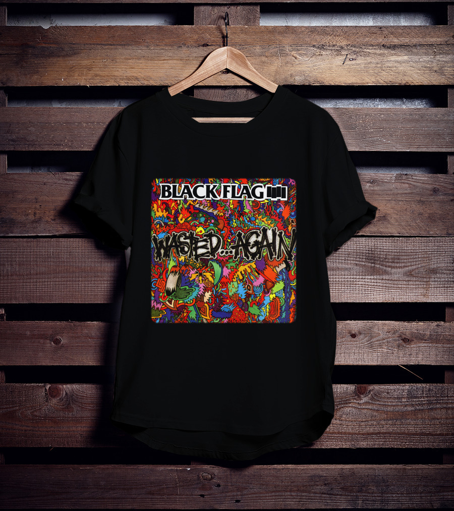 Black Flag Wasted...again T-Shirt