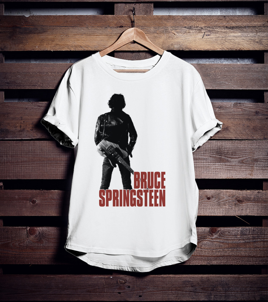 Bruce Springsteen Iconic Silhouette With Guitar T-Shirt