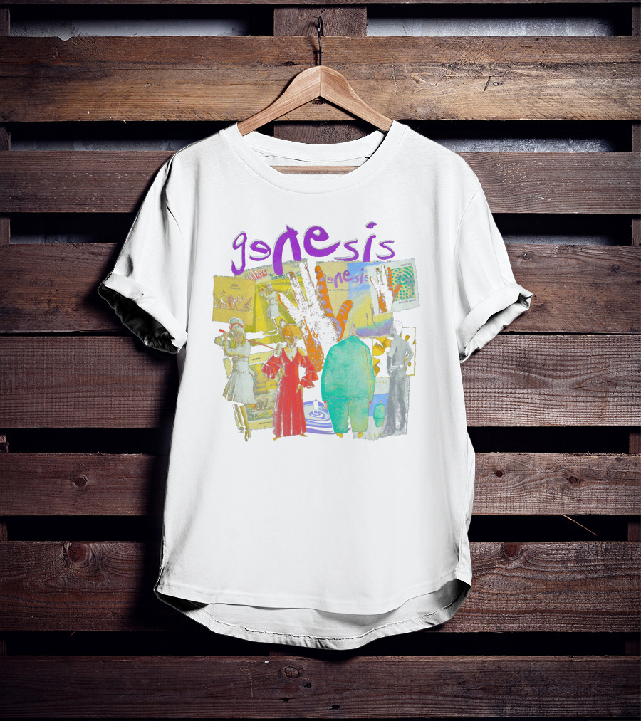 Genesis Album Collage Art Characters And Colors T-Shirt