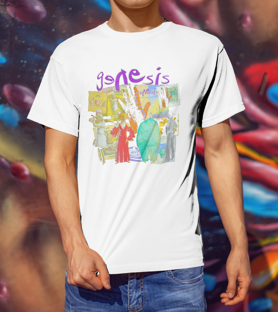 Genesis Album Collage Art Characters And Colors T-Shirt