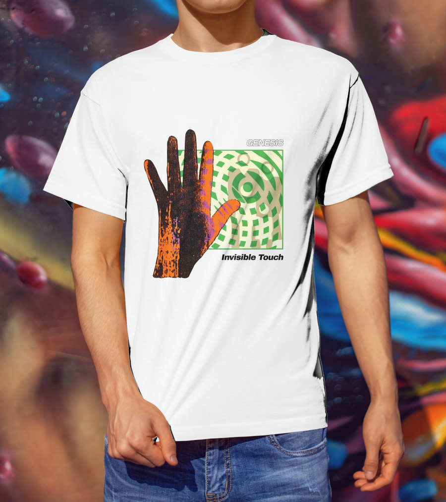 Genesis Invisible Touch Album Cover Hand Artwork T-Shirt