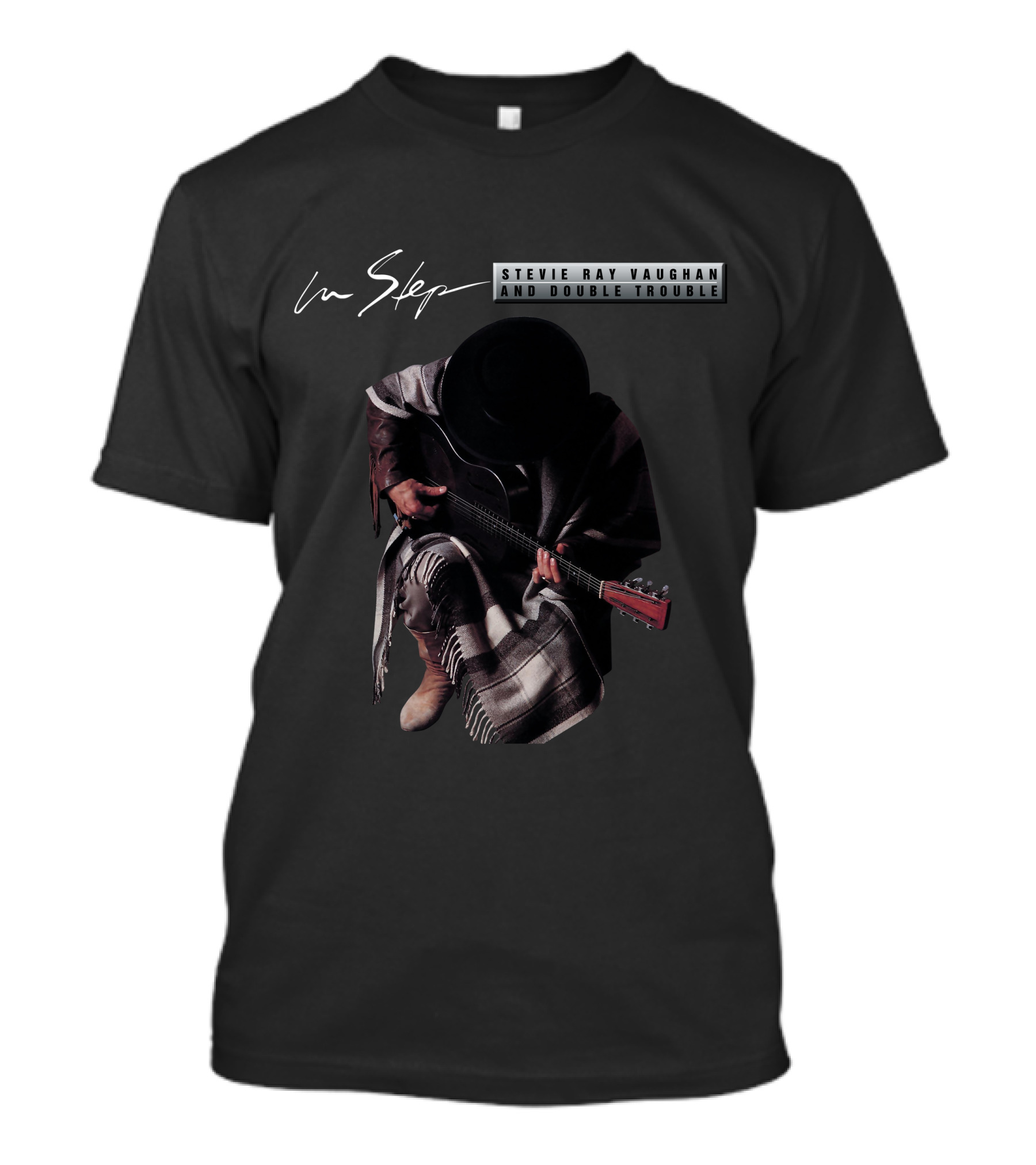 Stevie Ray Vaughan And Double Trouble In Step Album Cover Srv T-Shirt