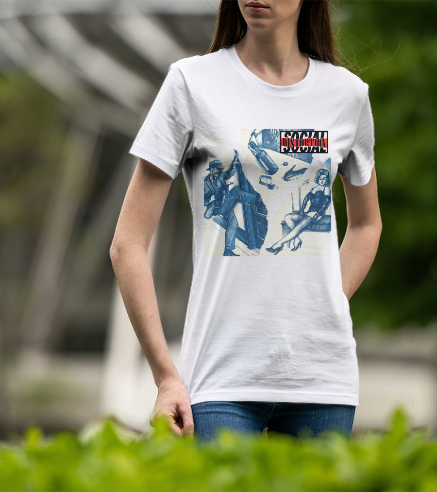Social Distortion Retro Noir Collage With Gangster And Femme Fatale T-Shirt