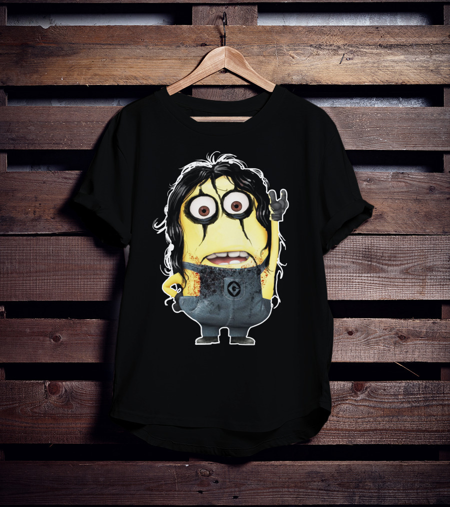 Minion Alice Cooper Parody Rock Gesture T-Shirt