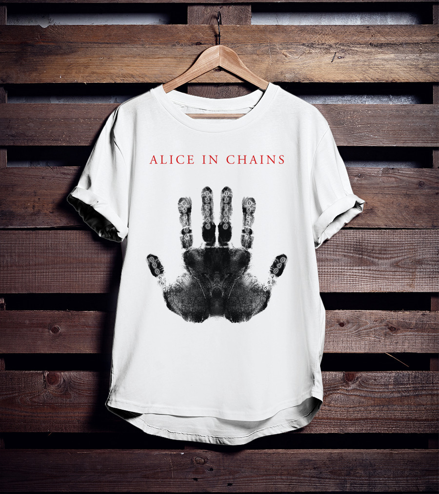 Alice In Chains Handprint With Numbers T-Shirt
