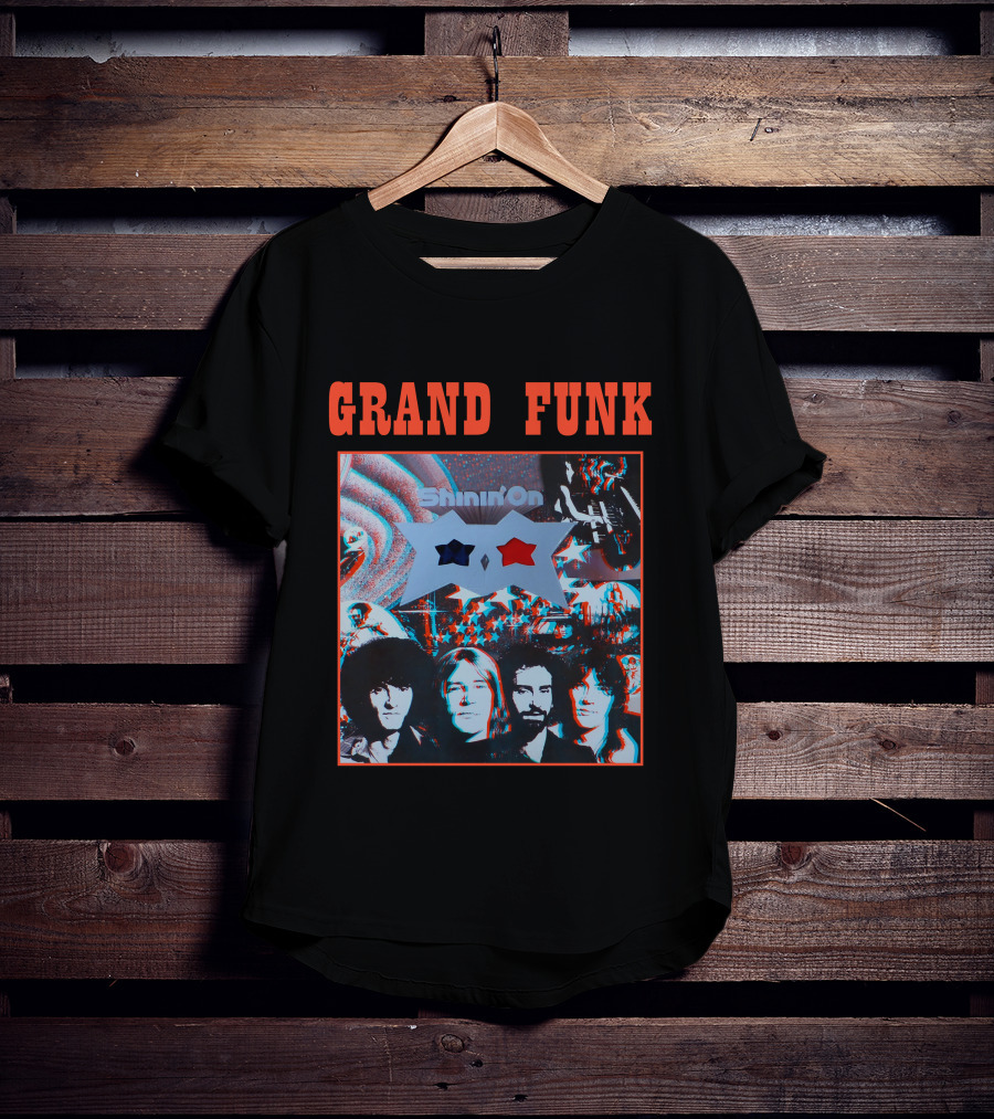 Grand Funk Shinin' On 3D Album Cover Art T-Shirt