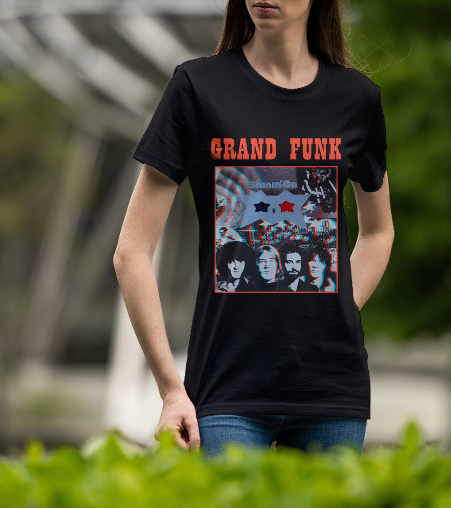 Grand Funk Shinin' On 3D Album Cover Art T-Shirt