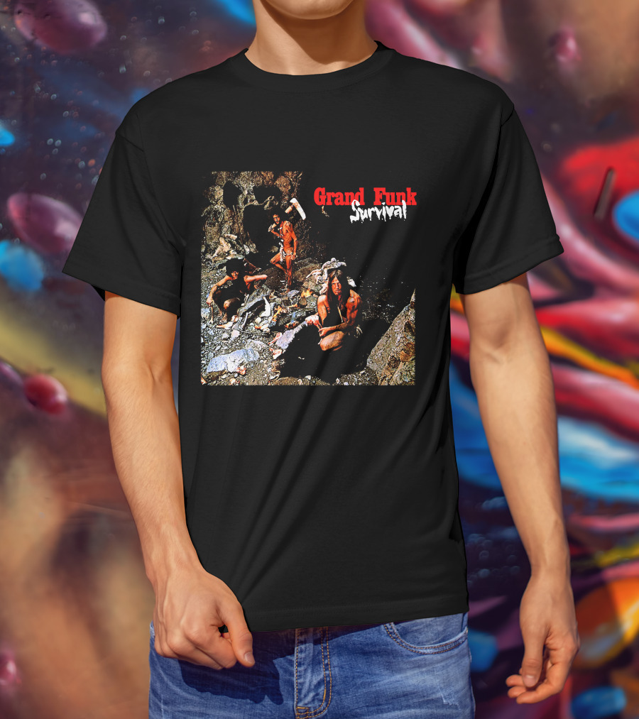 Grand Funk Railroad Survival Album Cover T-Shirt
