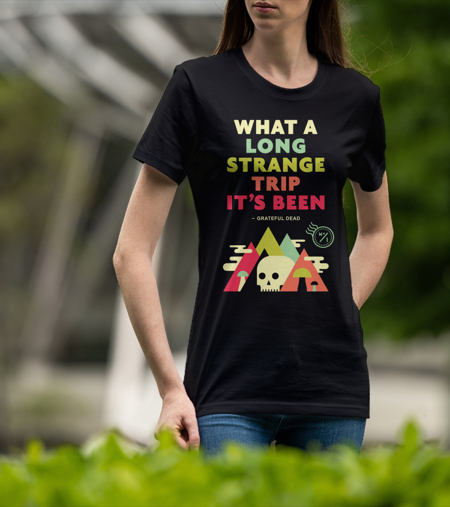What A Long Strange Trip It's Been Grateful Dead Mountains And Skull T-Shirt