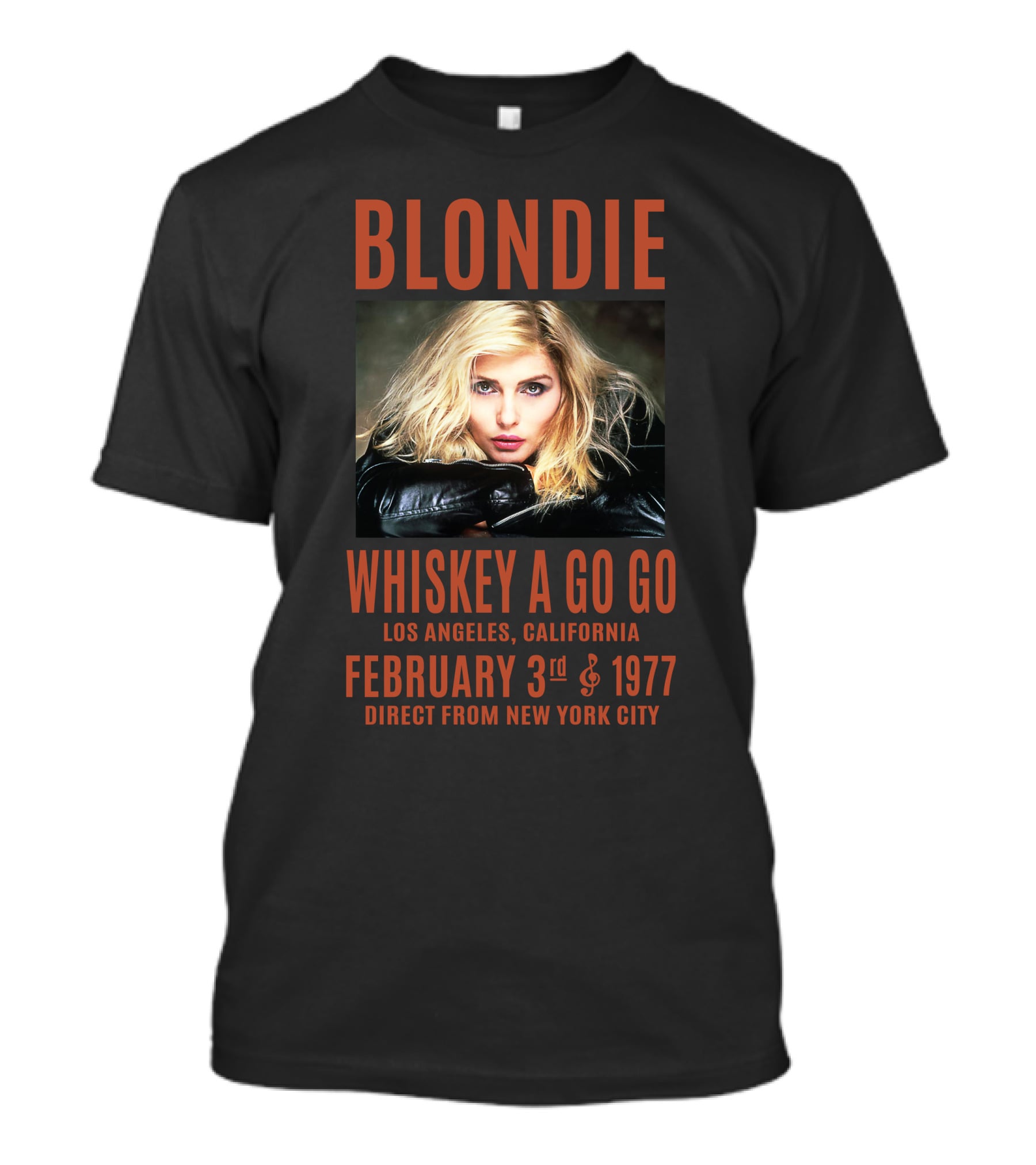 Blondie Whiskey A Go Go Los Angeles February 3Rd 1977 Direct From New York City T-Shirt