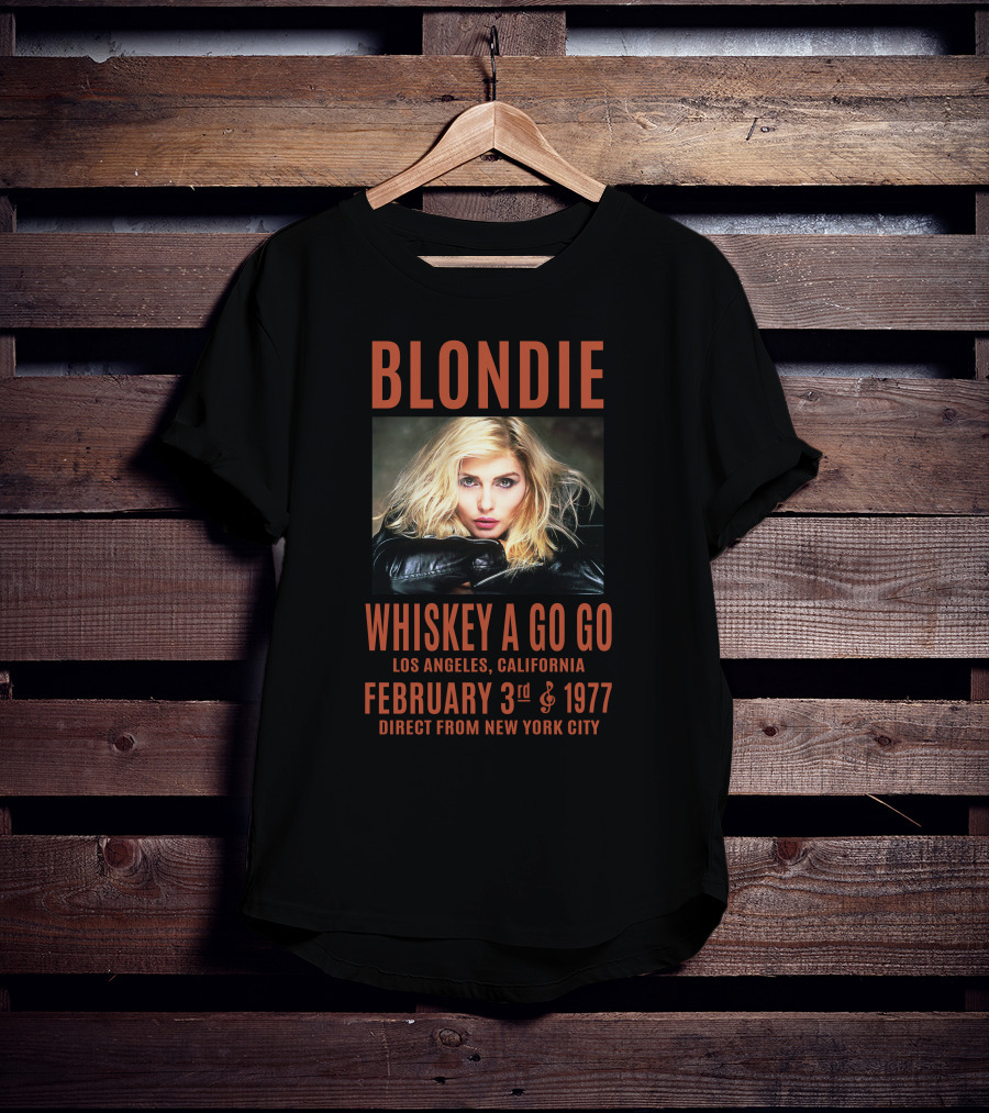 Blondie Whiskey A Go Go Los Angeles February 3Rd 1977 Direct From New York City T-Shirt