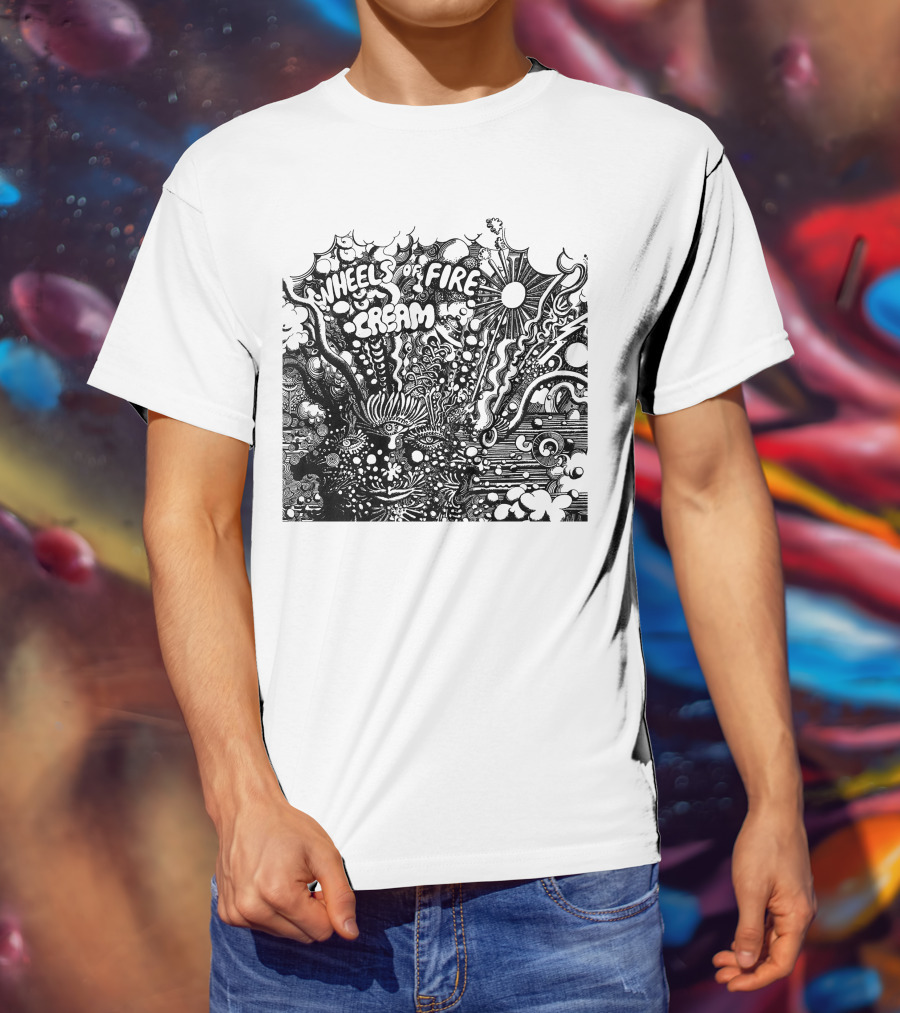 Wheels Of Fire Cream Psychedelic Artwork T-Shirt