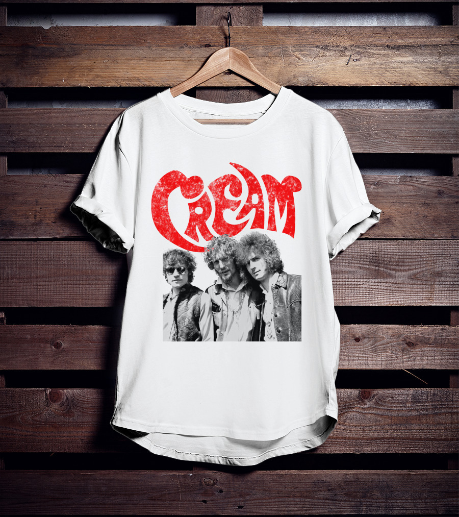 Cream Band Vintage Photo With Red T-Shirt