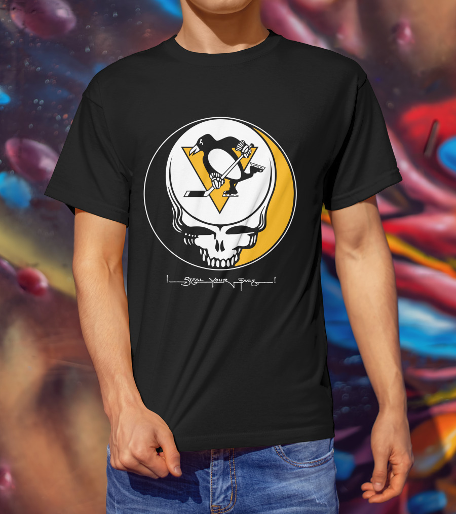 Steal Your Face Grateful Dead Pittsburgh Penguins T-Shirt