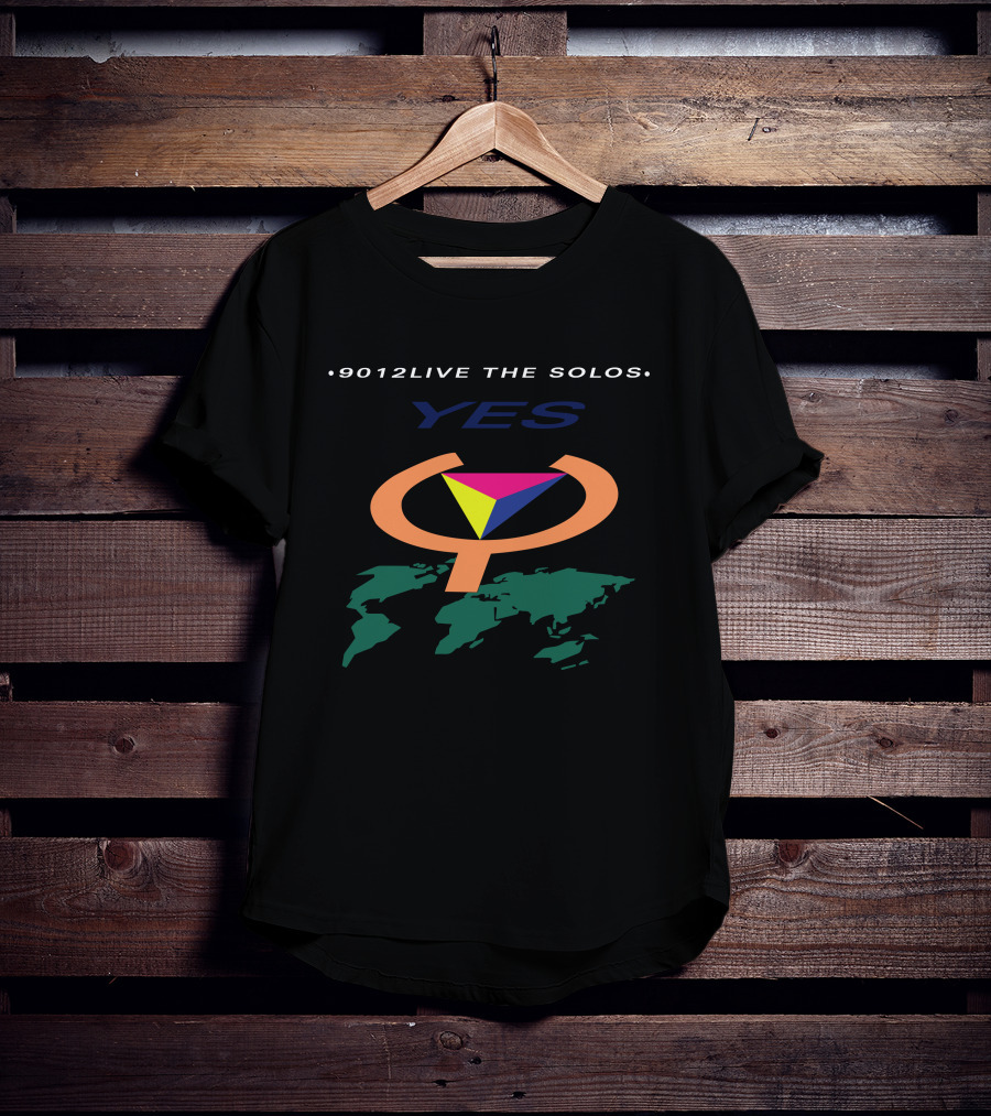 Yes 9012Live The Solos World Map Tri-Color Symbol T-Shirt