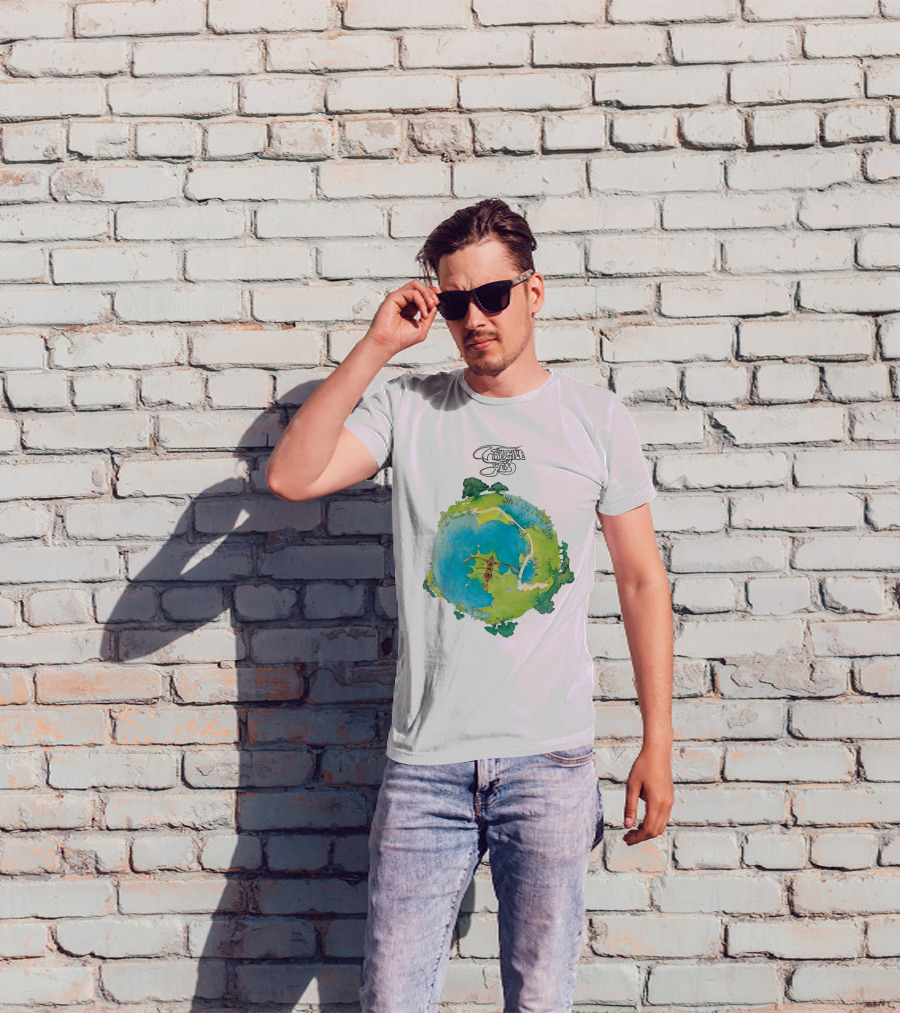 Yes Fragile Artwork Round Earth Concept T-Shirt
