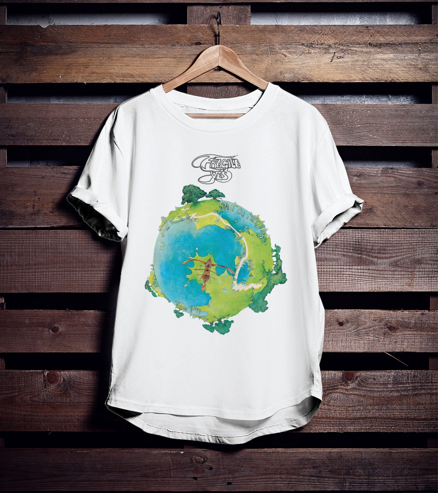 Yes Fragile Artwork Round Earth Concept T-Shirt