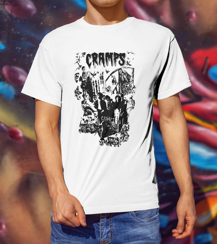 Cramps Gothic Horror Collage Tcr T-Shirt