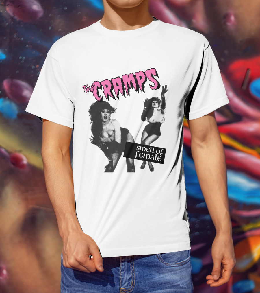 The Cramps Smell Of Female Vintage Punk Rock Album Cover T-Shirt