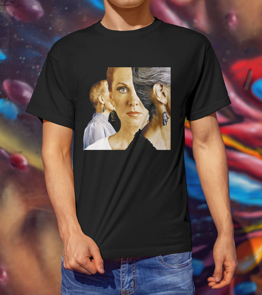 Dramatic Portrait Faces With Bold Earrings And Elegant Hairstyle T-Shirt