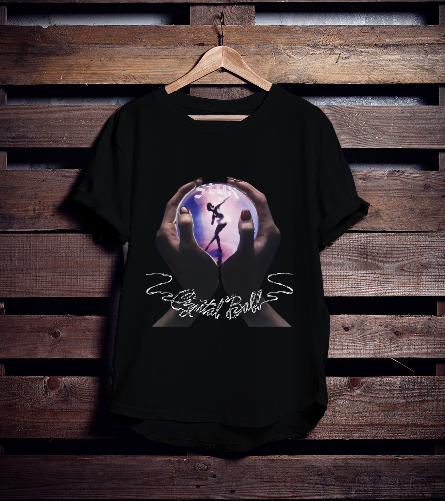 Styx Crystal Ball Silhouette Hands T-Shirt