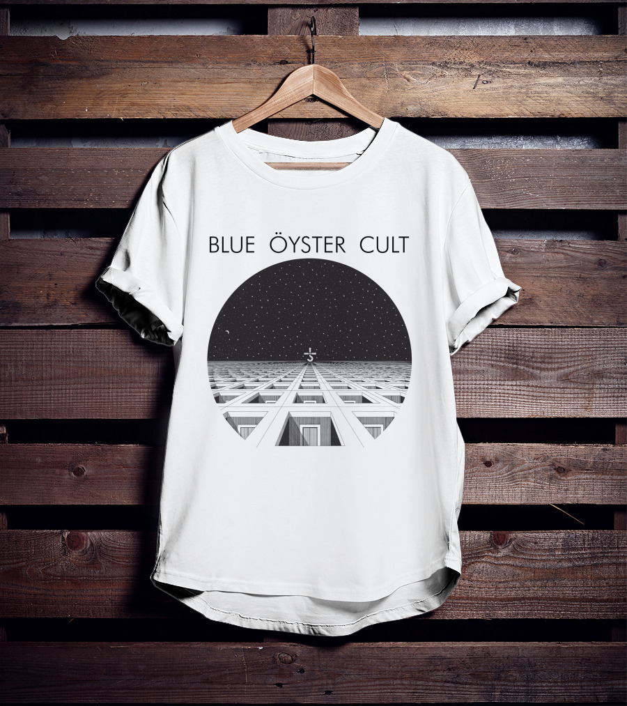 Blue Öyster Cult Alien Landscape Night Sky T-Shirt