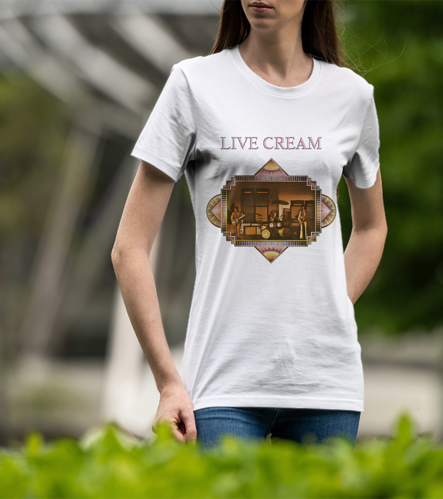 Live Cream Vintage Performance Artwork T-Shirt
