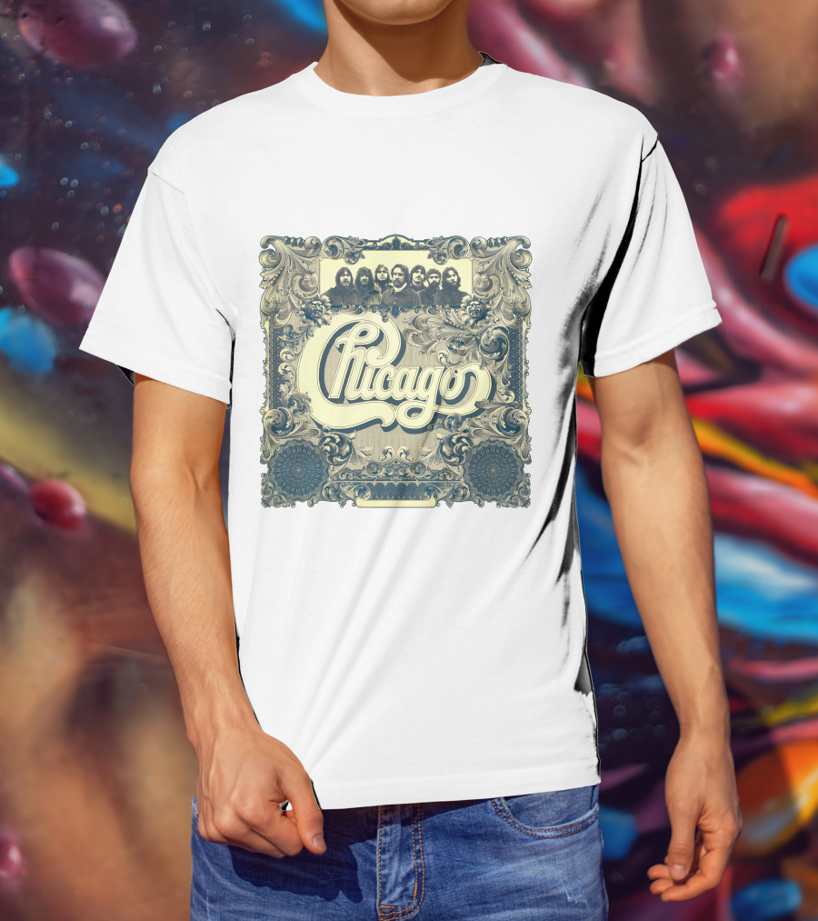Chicago Band Vintage Ornate Frame T-Shirt