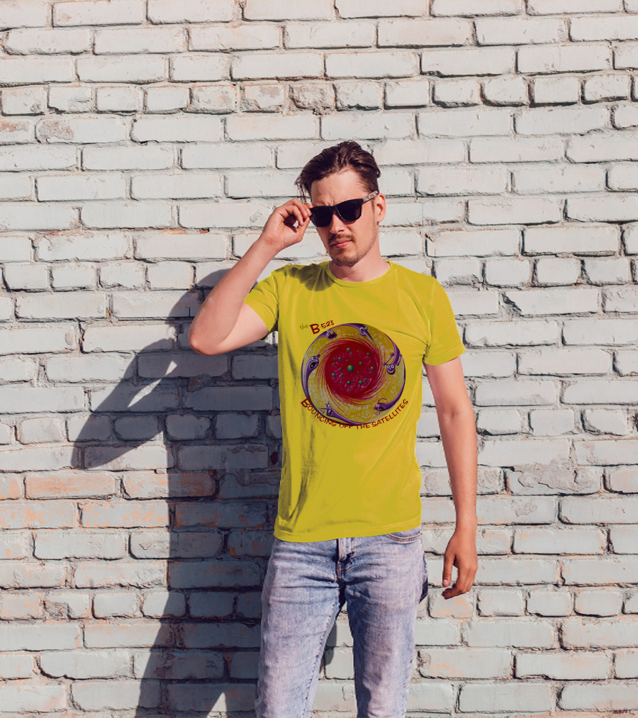 The B52'S Bouncing Off The Satellites Alien Cartoon Orbit T-Shirt