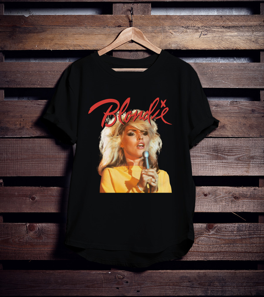 Blondie Debbie Harry Mic Performance 1980S Retro Style T-Shirt