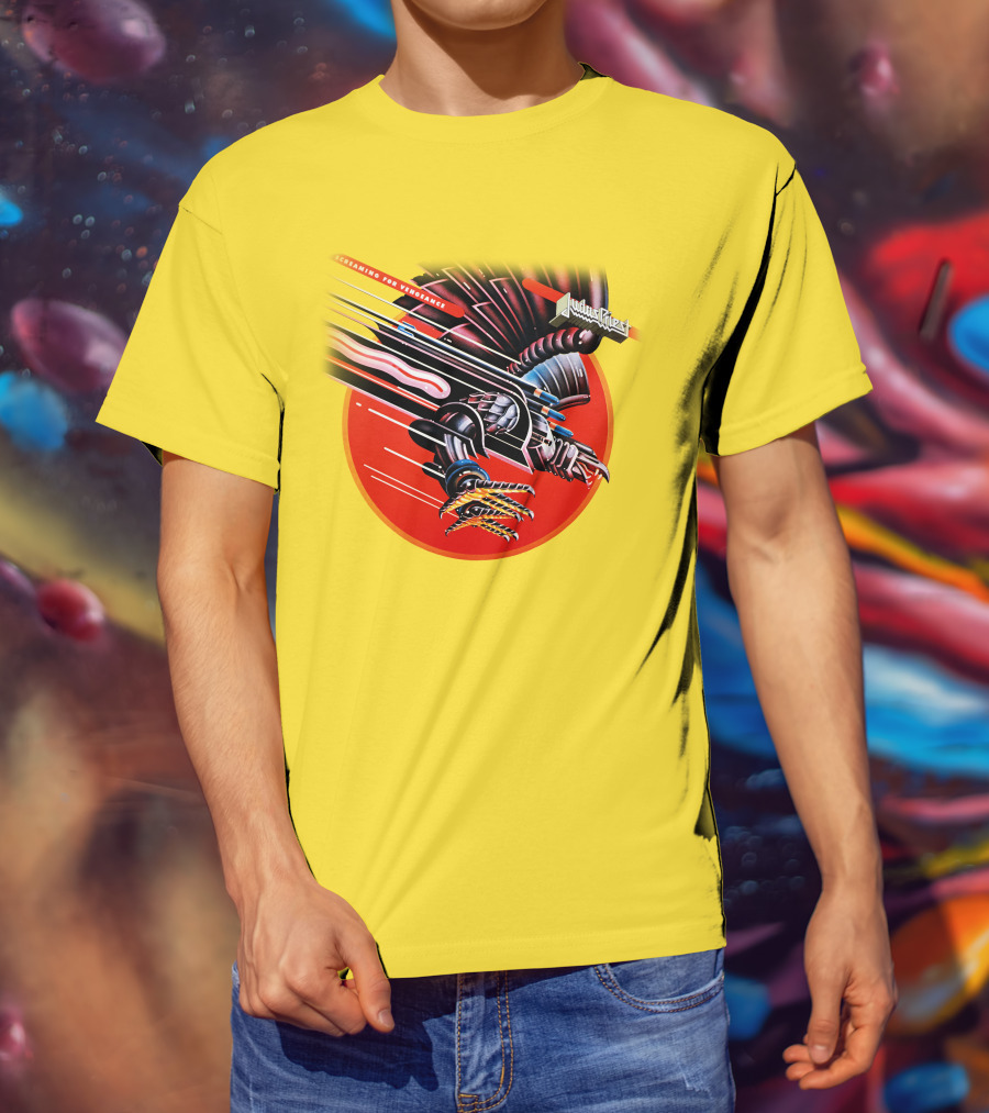 Judas Priest Screaming For Vengeance Album Cover Artwork T-Shirt
