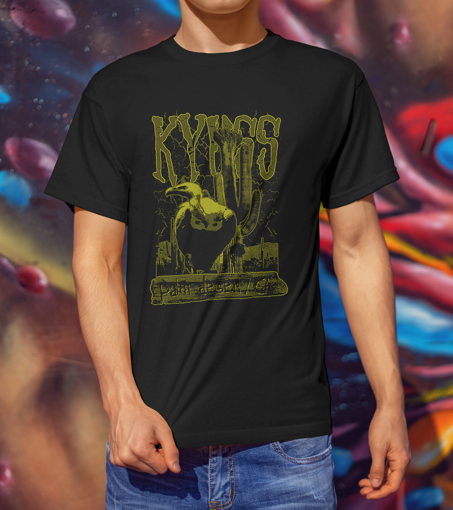 Kyuss Palm Desert Ca Cactus And Vulture Artwork T-Shirt
