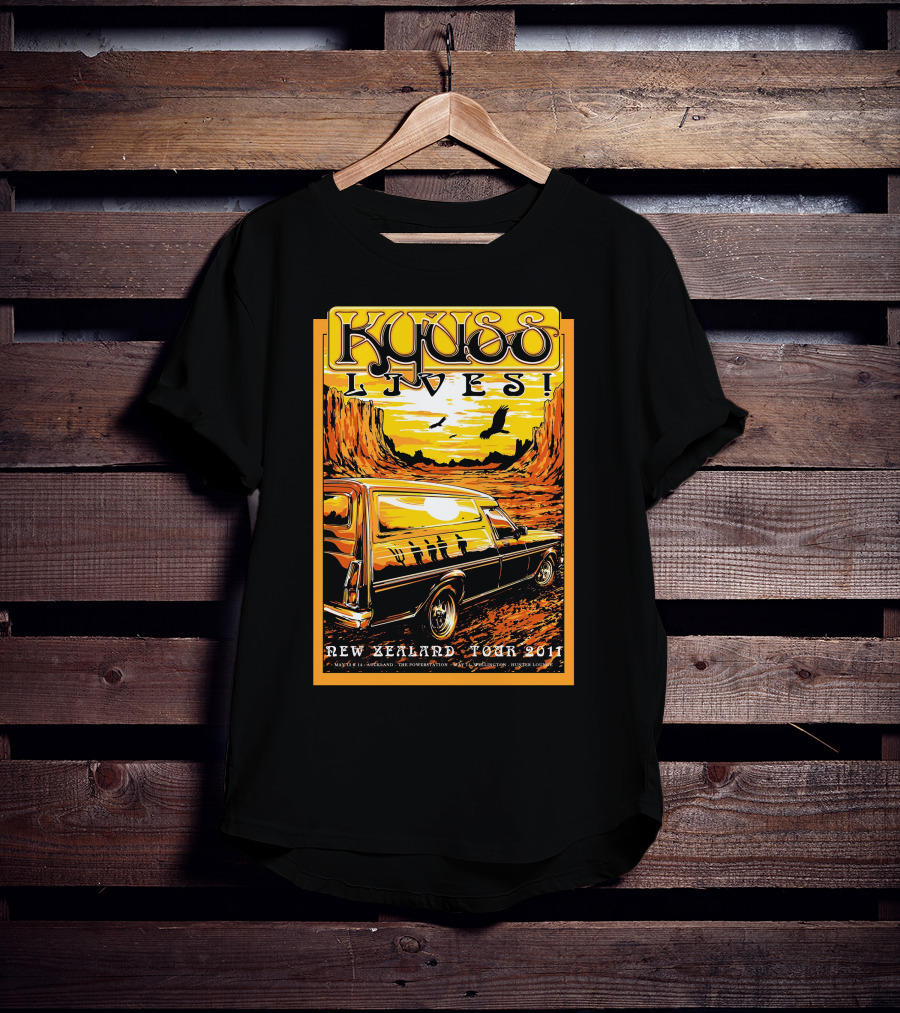 Kyuss Lives New Zealand Tour 2011 T-Shirt
