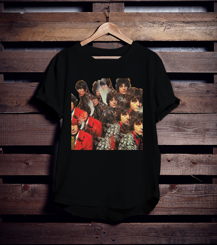 Psychedelic Rock Band Vintage Collage T-Shirt