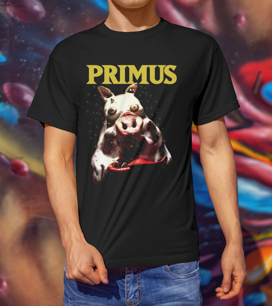 Primus Cow Imagery With Bubbles T-Shirt