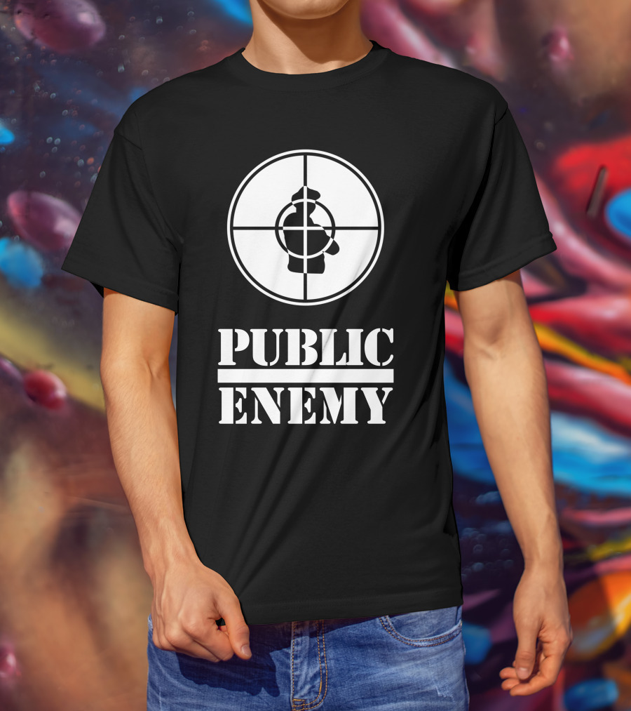 Public Enemy Classic Logo Target Silhouette T-Shirt