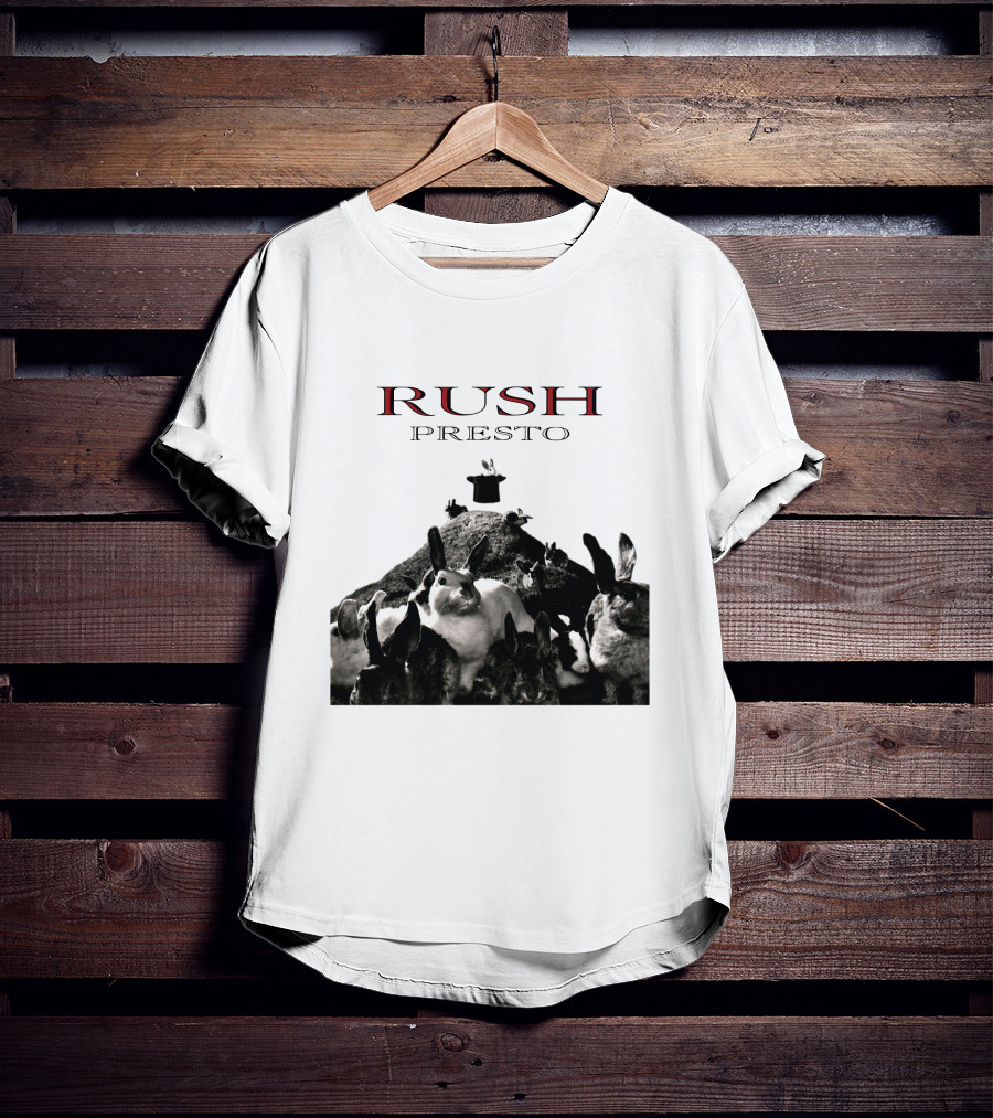 Rush Presto Album Cover Rabbits And Top Hat T-Shirt